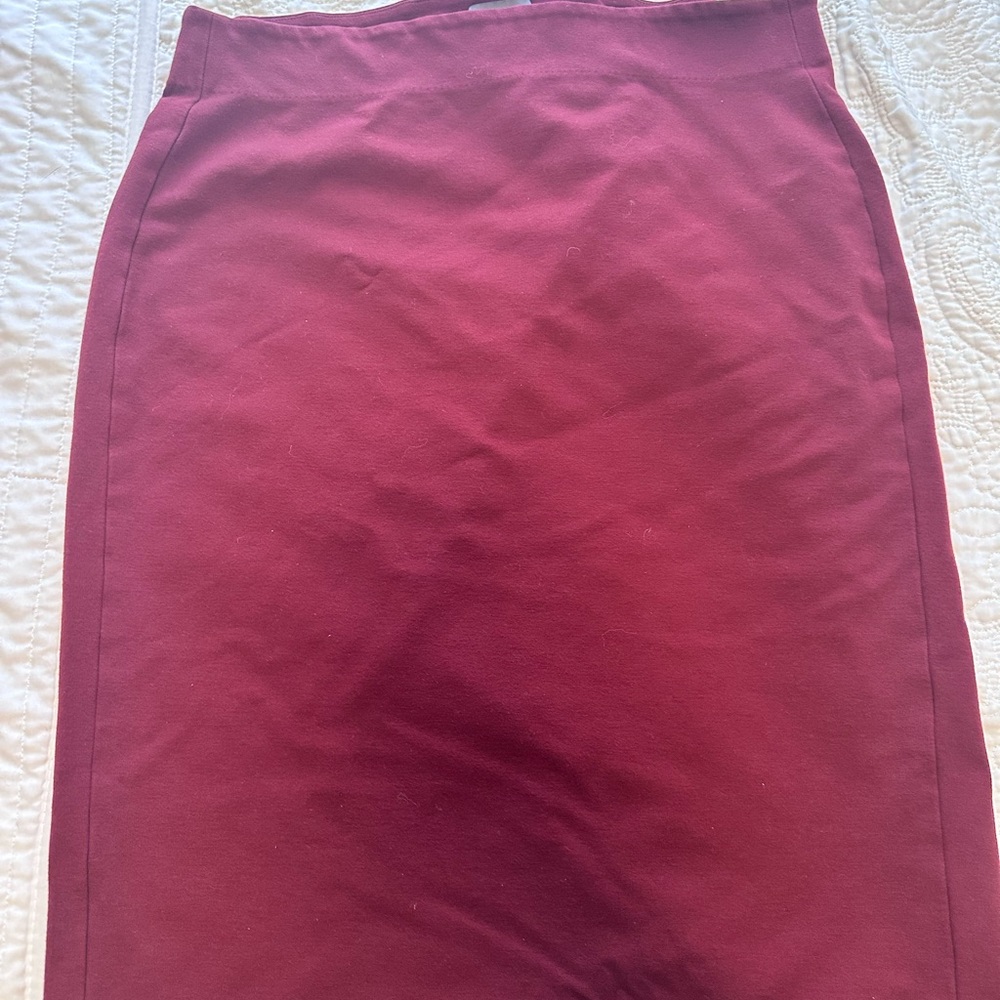 Vince Camuto Wine Colored High Waisted Pencil Skirt